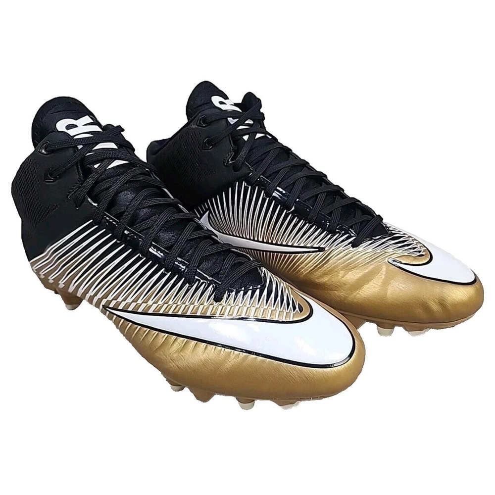 Nike Vapor Speed 2 Mid 3/4 TD Mens 13.5 Gold Football Cleats LA Rams 846443 720